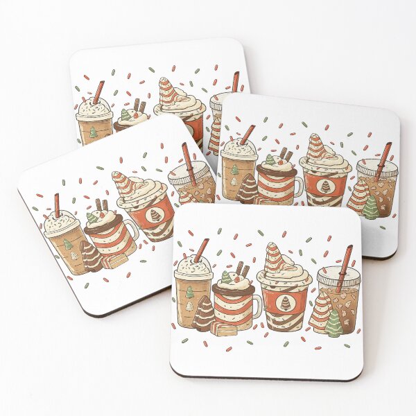Item preview, Holiday Hot Cocoa and Coffee Drinks Illustration designed and sold by ArtfulWeave.