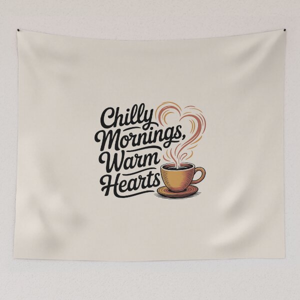 Item preview, Chilly Mornings, Warm Hearts - Cozy Autumn Morning Design designed and sold by Jollys-ArtShop.