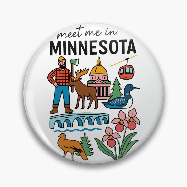 Item preview, Meet Me In Minnesota with Icons designed and sold by Pink Pineapple Works.