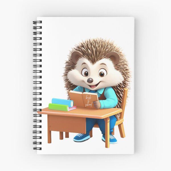 Item preview, Back to School Joy –  Hedgehog with the books illustration designed and sold by FilMate.