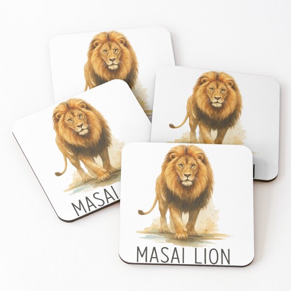 Item preview, Watercolor Masai Lion Wildlife Illustration designed and sold by ArtfulWeave.