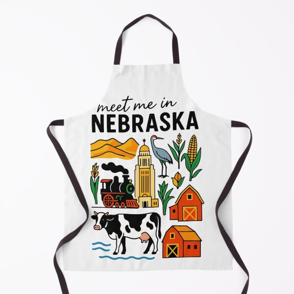 Item preview, Meet Me In Nebraska with Icons designed and sold by Pink Pineapple Works.