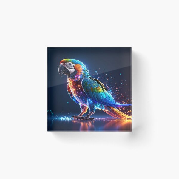 Item preview, Glowing Colorful Parrot designed and sold by GloriousArtSKD.