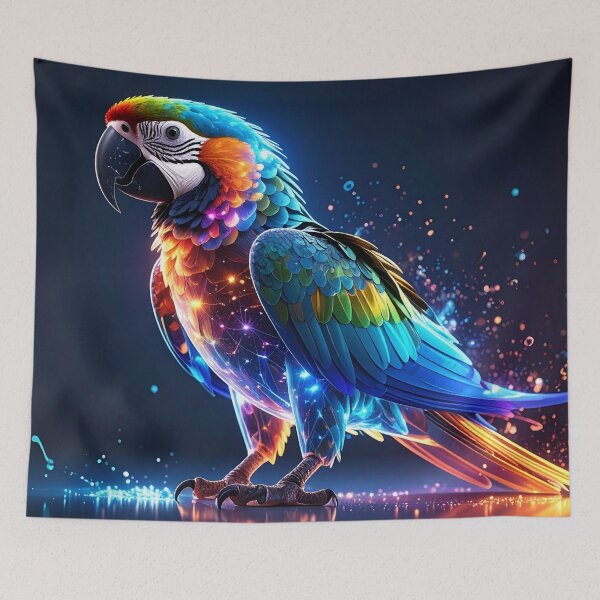 Item preview, Glowing Colorful Parrot designed and sold by GloriousArtSKD.