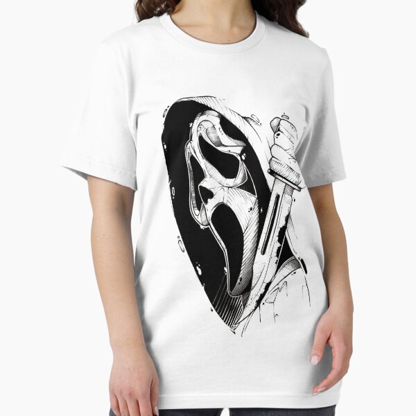 Item preview, Scary Ghostface Scream Ink Drawing Horror Knife Art  designed and sold by Art&Style.