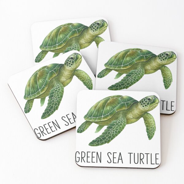 Item preview, Green Sea Turtle Realistic Watercolor Illustration designed and sold by ArtfulWeave.