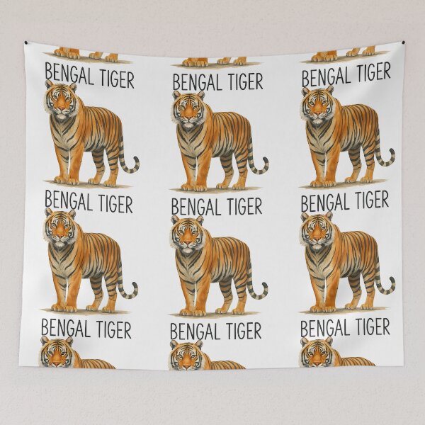 Item preview, Bengal Tiger Watercolor Wildlife Portrait designed and sold by ArtfulWeave.