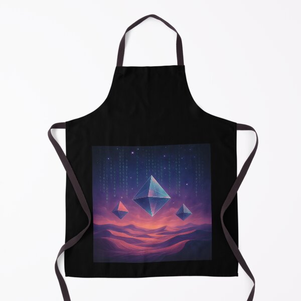 Item preview, Surreal Desert & Floating Glass Pyramids – Dreamcore Binary Realm designed and sold by JaroPrints.