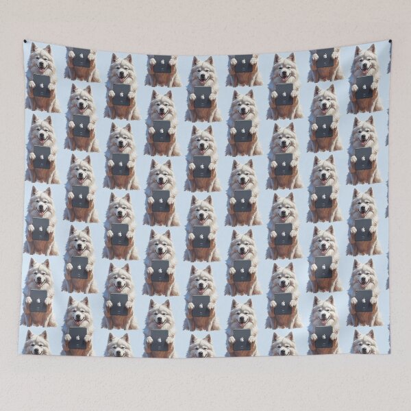 Item preview, Perro blanco sosteniendo un iPad designed and sold by Eddy-d.