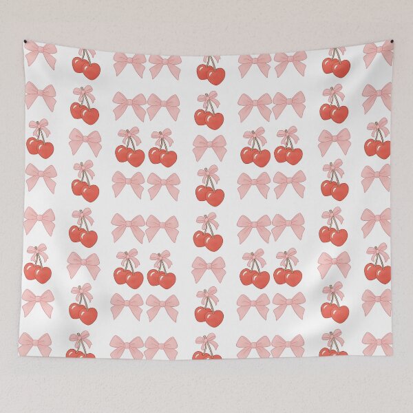 Item preview, Cherries with Pink Bows Cute Fruit Design designed and sold by ArtfulWeave.