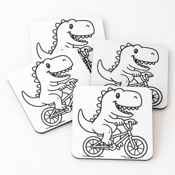 Artikelvorschau, Niedlicher Dinosaurier auf dem Fahrrad entworfen und verkauft von Marcite.