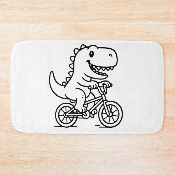 Artikelvorschau, Niedlicher Dinosaurier auf dem Fahrrad entworfen und verkauft von Marcite.