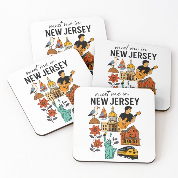 Item preview, Meet Me In New Jersey with Icons designed and sold by Pink Pineapple Works.