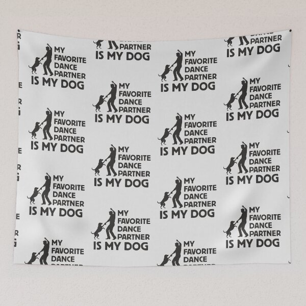 Item preview, Dog Dancing My Favorite Dance Partner Man Black designed and sold by TackyTime.