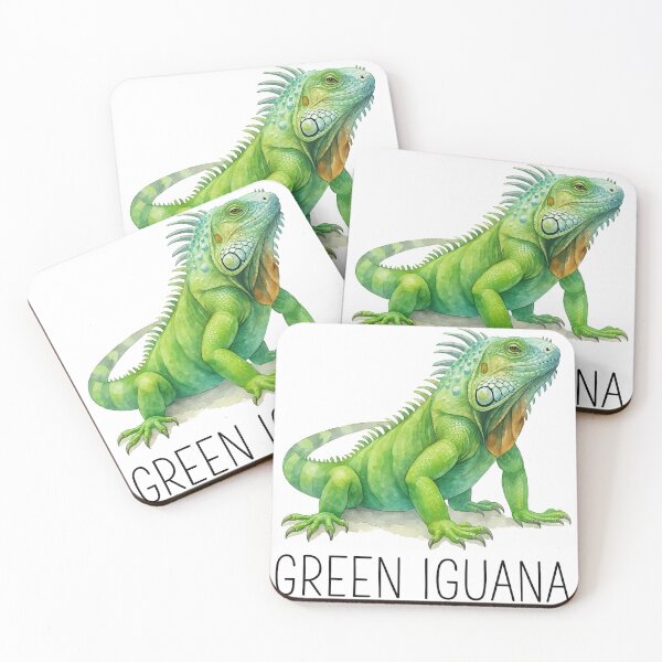 Item preview, Green Iguana Realistic Reptile Watercolor Art designed and sold by ArtfulWeave.