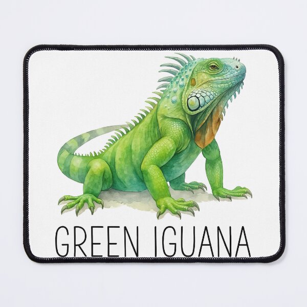 Item preview, Green Iguana Realistic Reptile Watercolor Art designed and sold by ArtfulWeave.