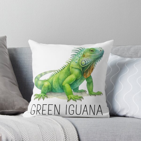 Item preview, Green Iguana Realistic Reptile Watercolor Art designed and sold by ArtfulWeave.