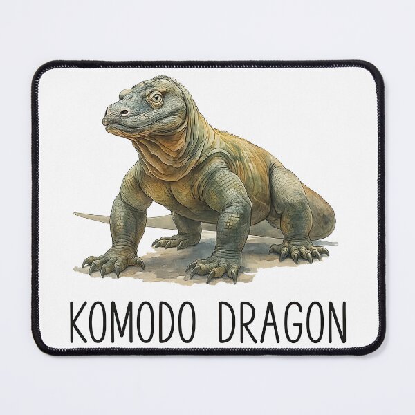 Item preview, Komodo Dragon Watercolor Reptile Portrait designed and sold by ArtfulWeave.