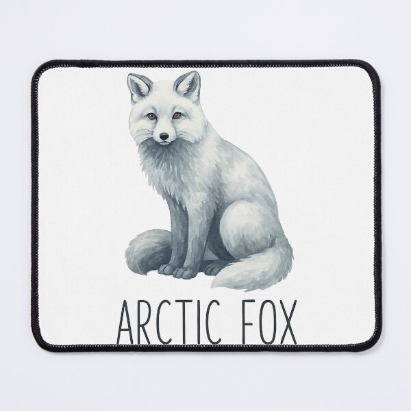 Item preview, Arctic Fox Sitting Watercolor Illustration designed and sold by ArtfulWeave.