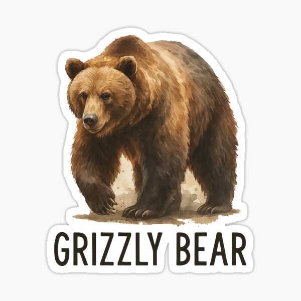 Item preview, Grizzly Bear Realistic Watercolor Wildlife Art designed and sold by ArtfulWeave.