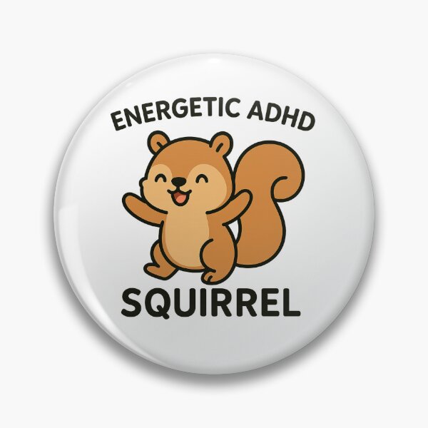 Item preview, Energetic ADHD Kawaii Squirrel designed and sold by ndmedia.