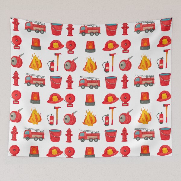 Item preview, Firefighting Equipment Cartoon Icons Set designed and sold by ArtfulWeave.