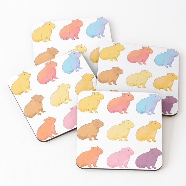 Item preview, Colorful Capybara Illustration Grid designed and sold by ArtfulWeave.