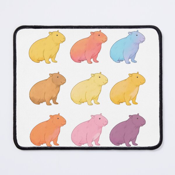 Item preview, Colorful Capybara Illustration Grid designed and sold by ArtfulWeave.