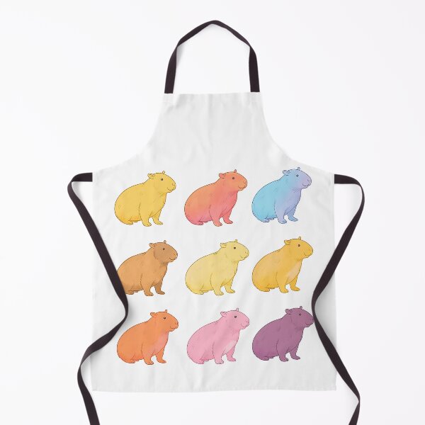 Item preview, Colorful Capybara Illustration Grid designed and sold by ArtfulWeave.