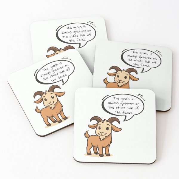 Item preview, Wise Goat: The Grass Is Always Greener on the Other Side of the Fence designed and sold by Design Piggy  Bank.