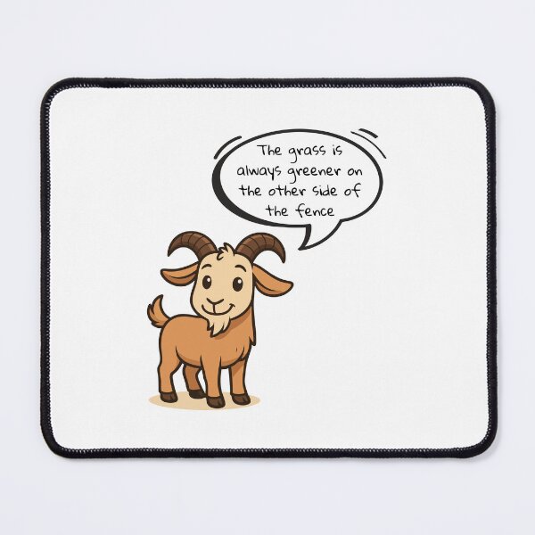 Item preview, Wise Goat: The Grass Is Always Greener on the Other Side of the Fence designed and sold by Design Piggy Bank.