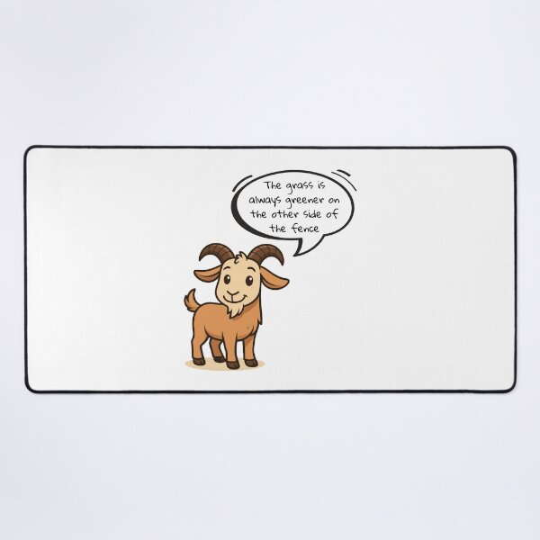 Item preview, Wise Goat: The Grass Is Always Greener on the Other Side of the Fence designed and sold by Design Piggy  Bank.