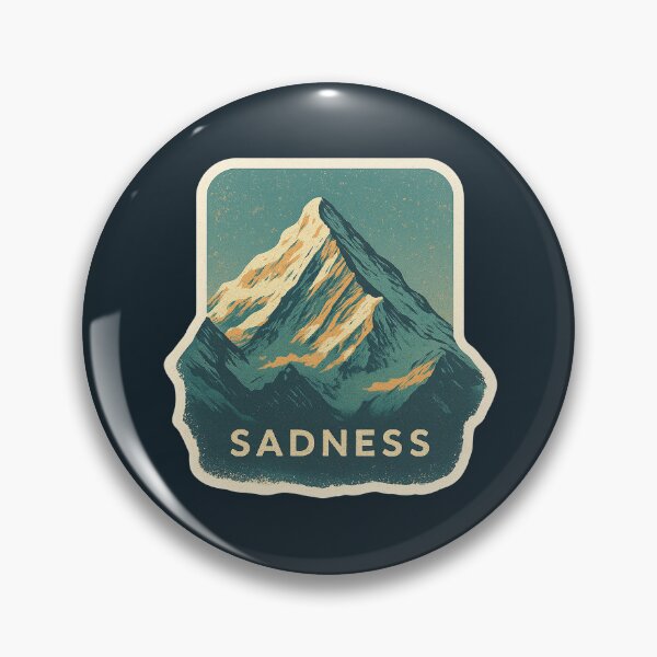 Item preview, Sadness Mountain Sticker | Moody Peak Retro Wilderness Aesthetic designed and sold by MarCinu Art.