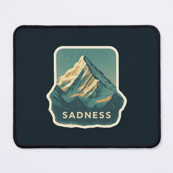 Item preview, Sadness Mountain Sticker | Moody Peak Retro Wilderness Aesthetic designed and sold by MarCinu Art.