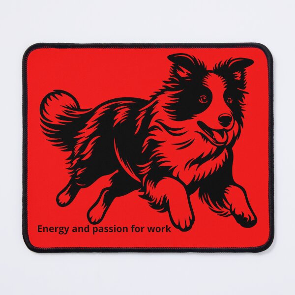 Item preview, Border Collie – Energy, Intelligence & Heart designed and sold by dotitoko.