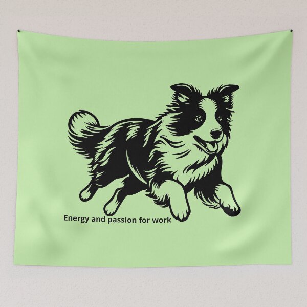 Item preview, Border Collie – Energy, Intelligence & Heart designed and sold by dotitoko.