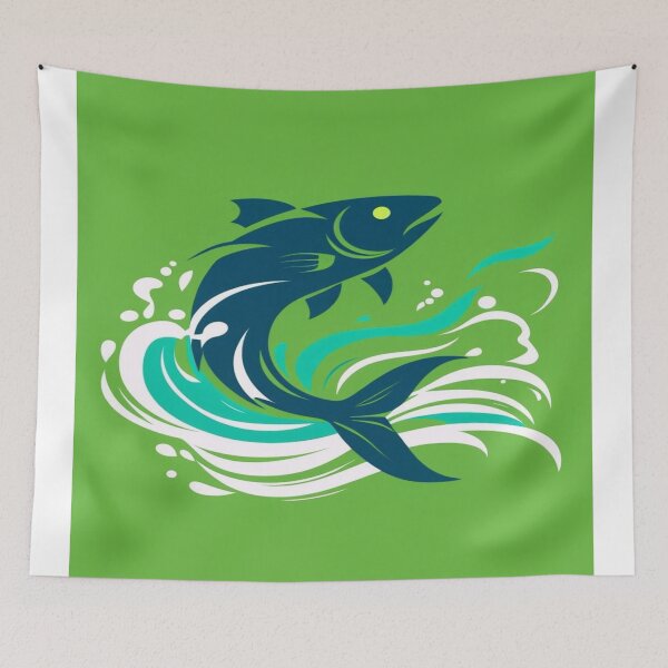 Item preview, Beautiful green fish designed and sold by saly55887.