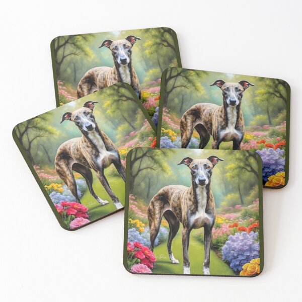 Item preview, Tillie Brindle Greyhound Dog Art designed and sold by Heart and Soul Studio.