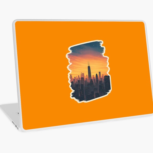 Item preview, City Skyline Sunset Sticker – Urban Nightfall Silhouette Aesthetic designed and sold by Inspire Pulse.