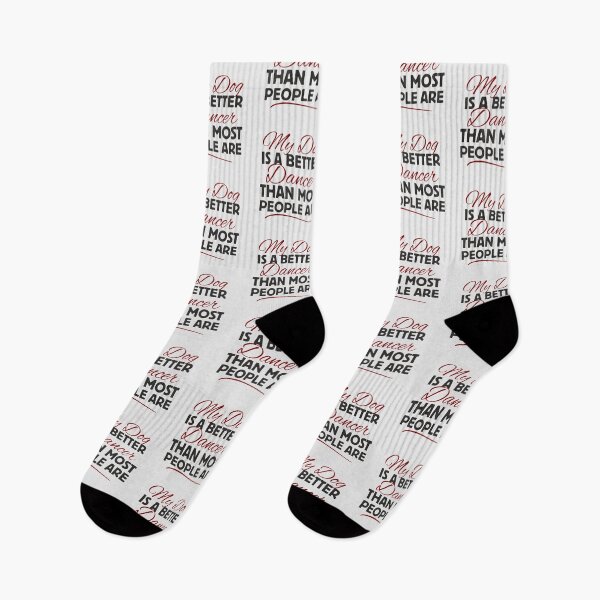 Item preview, Dog Dancing Better Dance Partner Phrase Black Red designed and sold by TackyTime.