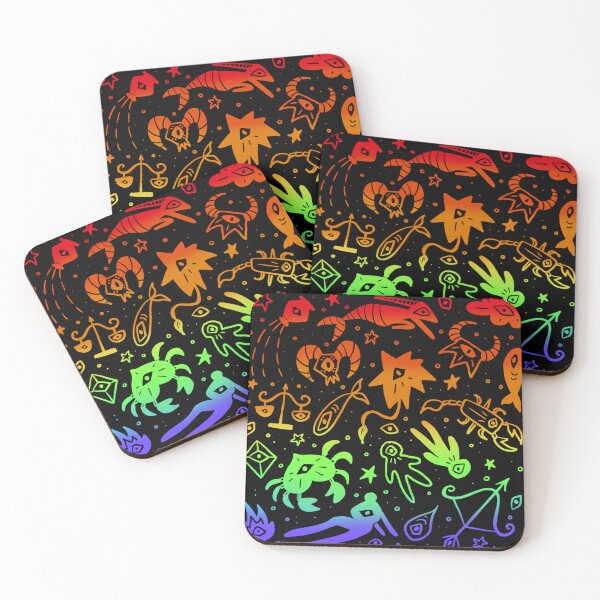 Item preview, Stylised horoscope pattern zodiac rainbow designed and sold by TheDoodlemancer.