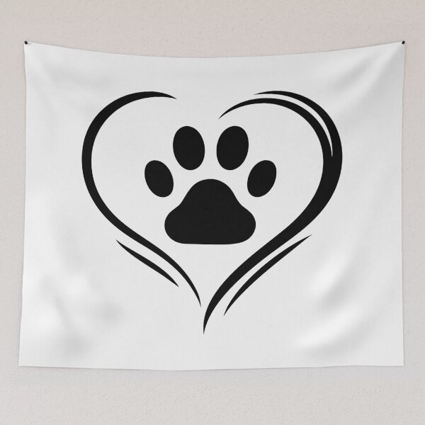 Item preview, Heart with Paw Print – Pet Love Symbol Vector designed and sold by AFernandesDSG.