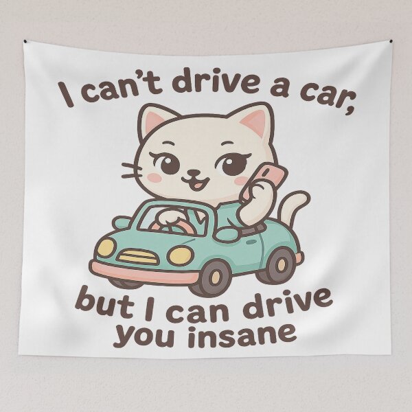 Item preview, Sassy Driving Cat designed and sold by CappieLab.
