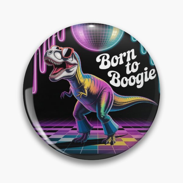 Item preview,  "Disco Dino: The T-Rex That Was Born to Boogie | Retro Dance Meme Gold" designed and sold by kalvey64.