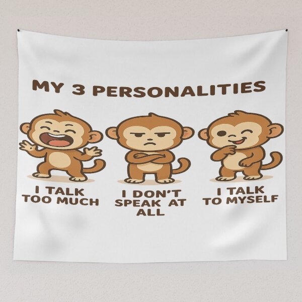 Item preview, My 3 Personalities: Talkative, Silent, and Talking to Myself designed and sold by CappieLab.