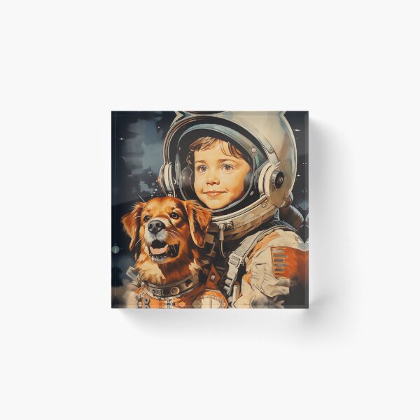 Item preview, Astronaut boy and dog designed and sold by PetsArt.