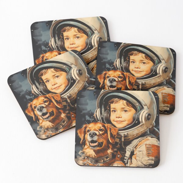 Item preview, Astronaut boy and dog designed and sold by PetsArt.