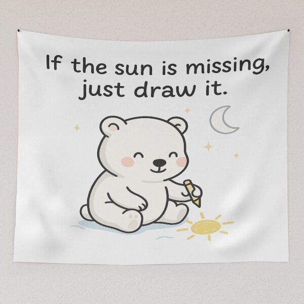 Item preview, If the Sun Is Missing, Just Draw It designed and sold by CappieLab.