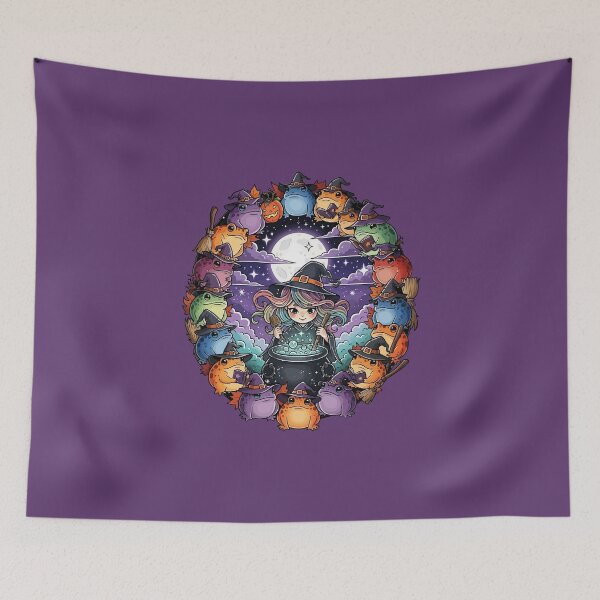 Item preview, Cute Witch Creating Magical Moments With Toads designed and sold by taiche.