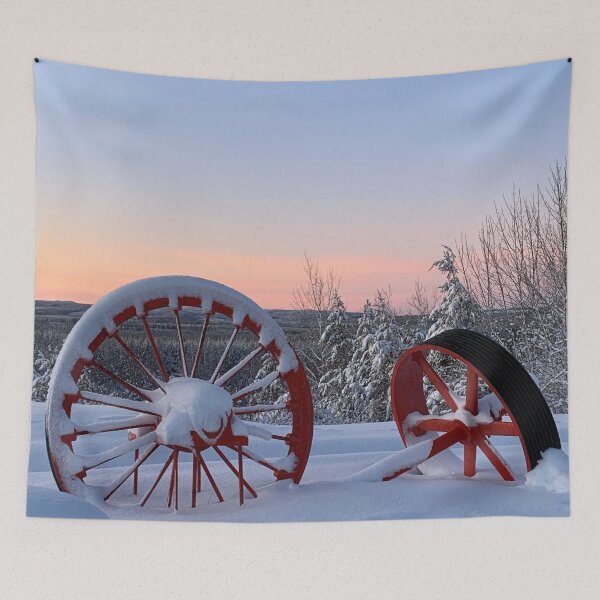 Item preview, Red Wheels with Snow designed and sold by Judydcreates.